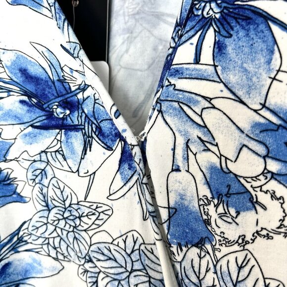 Peach Clothing Katerina Top Santorini Floral Bamboo Knit Large UV Protection - Picture 4 of 9